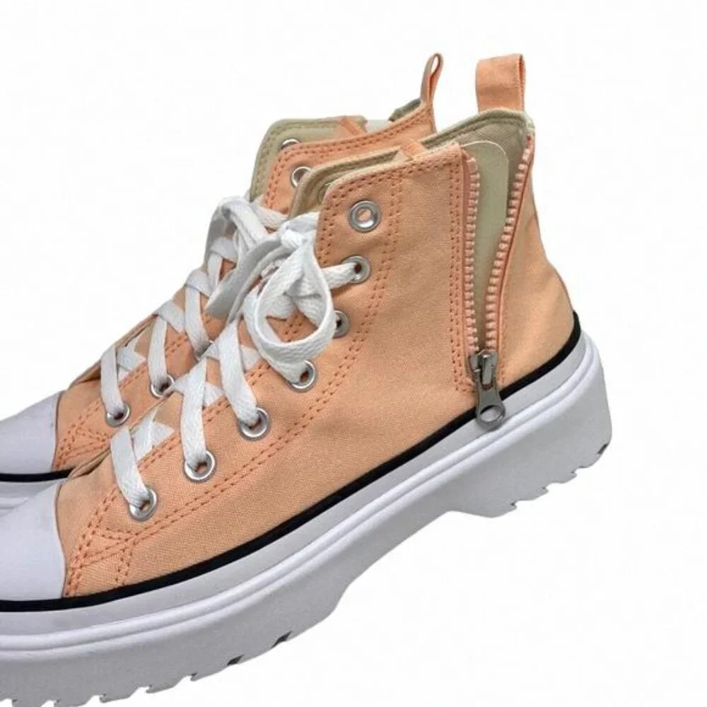 Converse Chuck Lugged Lift Hi Platform Sneaker Kids A03968C Canvas Coral Women's